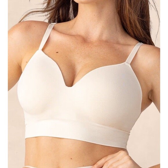 Truekind Supportive Comfort Beige Smoothing Wireless Shaping Bra Sz 3XL NWOT - Picture 3 of 6